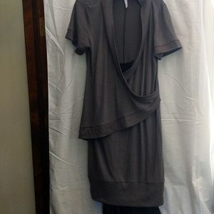 Sweater dress with black lining